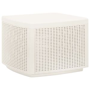 vidaXL Vrtna miza bela 53x53x40 cm plastika