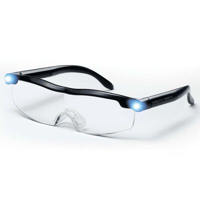 Ultra Vue LED povečevalna očala plastična črna