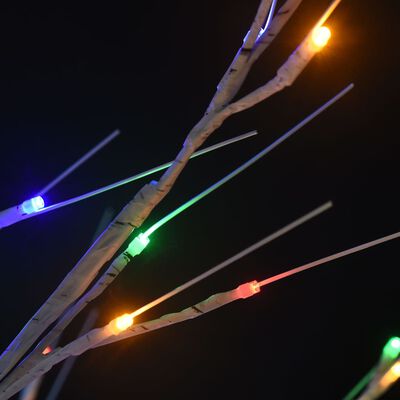 vidaXL Božično drevesce z 200 LED lučkami 2,2 m večbarvno vrba