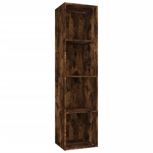 vidaXL Knjižna/TV omarica dimljeni hrast 36x30x143 cm inženirski les