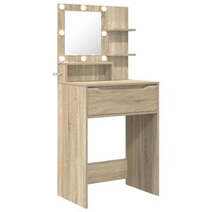 vidaXL Toaletne mize za spalnice Sonoma hrast 80 x 39,6 x 135 cm