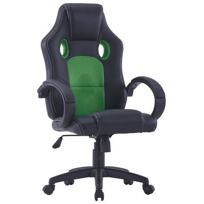 vidaXL Gaming stol zeleno umetno usnje