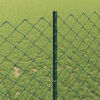 vidaXL Ograja s stebrom Zelena 1 x 25 m Jeklo