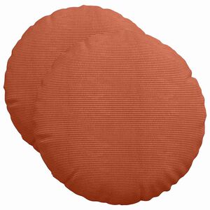 vidaXL Sedežne blazine 2 kos Žametna tkanina Rdeče oranžna &Oslash;50 x 19 cm