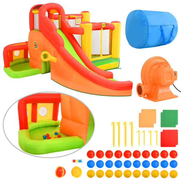 Happy Hop Napihljivo igralo s toboganom 450x380x230 cm PVC