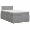 vidaXL Postelja boxspring z vzmetnico Svetlo siva 120 x 200 cm Blago