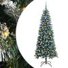 vidaXL Umestno božično drevo Zelena 180 cm PVC, plastika in jeklo