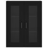 vidaXL Stenska omarica črna 69,5x34x90 cm