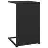 vidaXL Mizica v obliki črke C črna 40x35x60 cm poli ratan