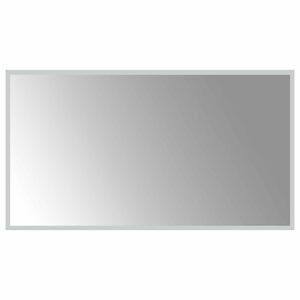 vidaXL LED kopalni&scaron;ko ogledalo Transparentno 90 x 50 cm kaljeno steklo
