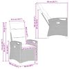 vidaXL Vrtni Stol 2 pcs Rjava in krem 56 x 60 x 112 cm