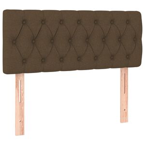 vidaXL Posteljno vzglavje temno rjavo 100x7x78/88 cm blago