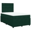vidaXL Box spring postelja z vzmetnico temno zelena 120x200 cm žamet