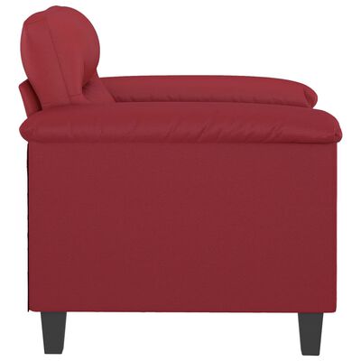vidaXL Fotelj vinsko rdeč 60 cm umetno usnje