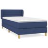 vidaXL Box spring postelja z vzmetnico modra 100x200 cm blago