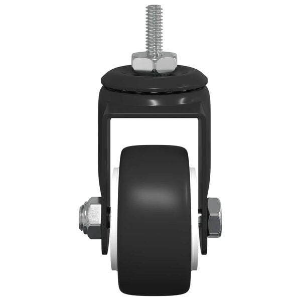 vidaXL Vrteče kolesce 2 pcs Črna M6 mm Železo in najlon