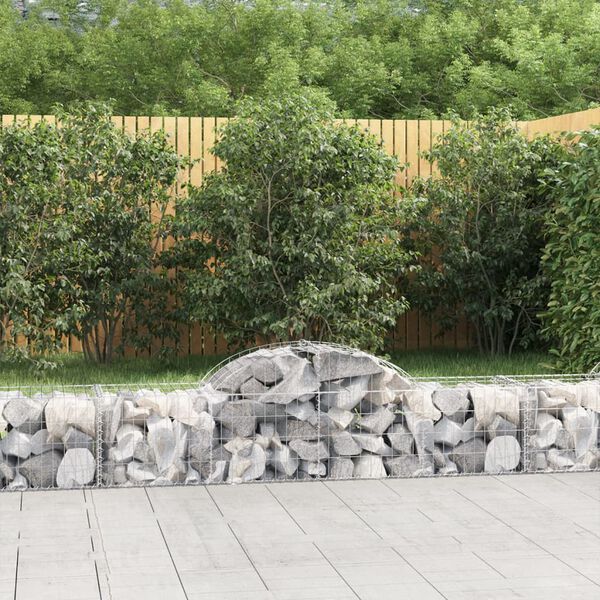 vidaXL Obokane gabion košare 15 kosov 200x50x40/60 cm pocinkano železo