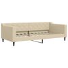 vidaXL Raztegljiva postelja krem 90x200 cm blago