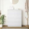 vidaXL Komoda bela 80x35x99 cm inženirski les