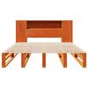 vidaXL Knjižna postelja brez vzmetnice vo&scaron;č. rjava 150x200cm trden les