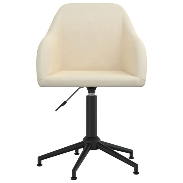 vidaXL Vrtljivi jedilni stoli 4 kosi krem žamet