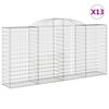 vidaXL Obokane gabion ko&scaron;are 13 kosi 300x50x140/160cm pocinkano železo