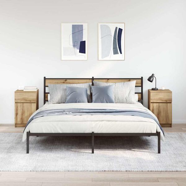 vidaXL Nočna omarica 2 kosa artisan hrast 39x35x65 cm inženirski les