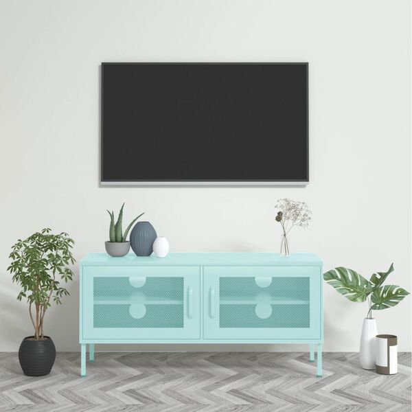 vidaXL TV omarica mint zelena 105x35x50 cm jeklo