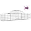 vidaXL Obokane gabion košare 11 kosov 200x30x40/60 cm pocinkano železo