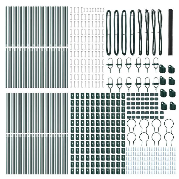 vidaXL Steber ograje. Siva 100 x 1,5 m (25 mm mreža) Jeklo in PVC