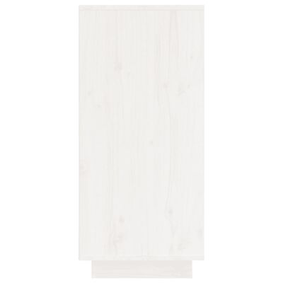 vidaXL Komoda bela 60x34x75 cm trdna borovina