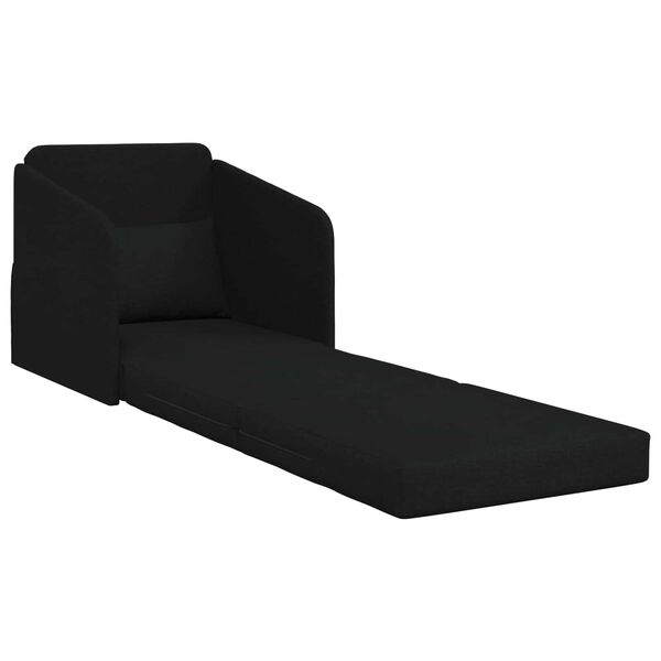 vidaXL Sofa postelja 60cm Črna blago