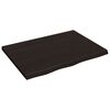 vidaXL Mizna plo&scaron;ča temno rjav 80x60x(2-4)cm obdelana trdna hrastovina
