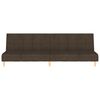 vidaXL Kavč dvosed z leži&scaron;čem temno rjavo blago