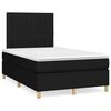 vidaXL Box spring postelja z vzmetnico črn 120x200 cm blago