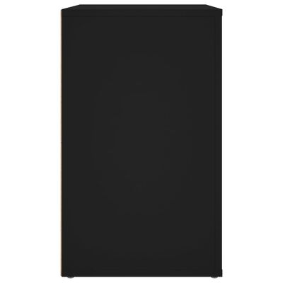 vidaXL Nočna omarica črna 50x36x60 cm inženirski les