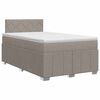 vidaXL Postelja boxspring z vzmetnico Taupe 120 x 190 cm Blago