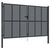 vidaXL Vrtna vrata antracit 300x175 cm jeklo