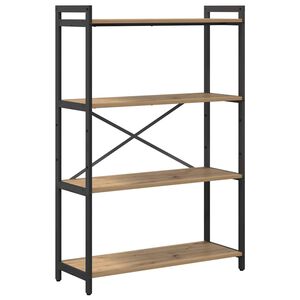 vidaXL Knjižna polica 80 x 30 x 120 cm Inženirski les Umetni hrast