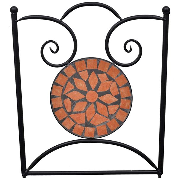 vidaXL Zložljivi bistro stoli 2 kosa keramika terakota