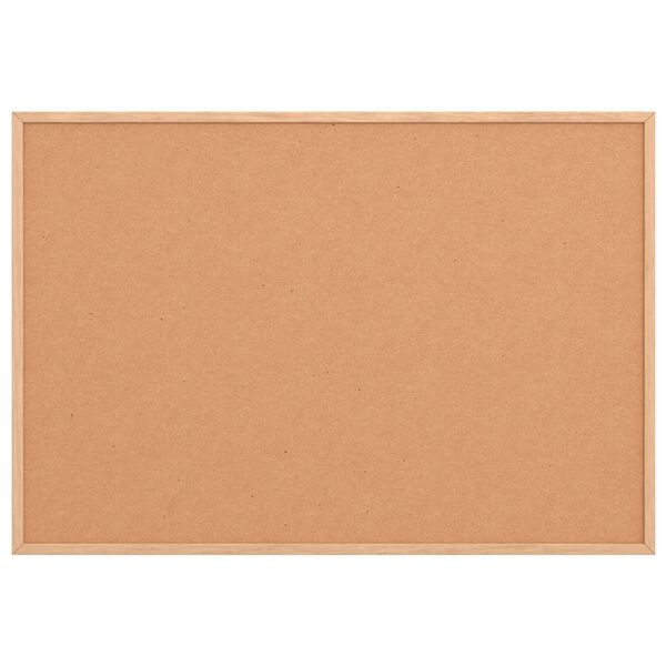 vidaXL Plutovinasta tabla z okvirjem iz masivnega borovega lesa 80 x 55 cm