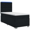 vidaXL Postelja boxspring z vzmetnico Črna 100 x 200 cm Blago