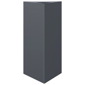 vidaXL Vrtno korito antracit trikotnik 40x34,5x75 cm jeklo
