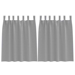 vidaXL Zavese za zatemnitev z obroči 2 pcs Svetlo siva 140 x 140 cm