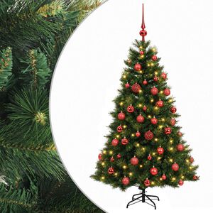vidaXL Umetna božična jelka z bučko 120 cm 150 LED Toplo bela