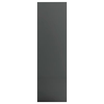 vidaXL Knjižna omara visok sijaj siva 97,5x29,5x100 cm iverna plošča