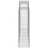 vidaXL Obokane gabion košare 11kosov 200x50x140/160cm pocinkano železo