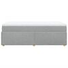 vidaXL Box spring postelja z vzmetnico svetlo siv 100x200 cm blago