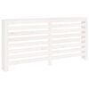 vidaXL Pokrov za radiator bela 169x19x84 cm trdna borovina