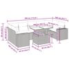 vidaXL Vrtna sedežna garnitura 8-delna z blazinami bež poli ratan